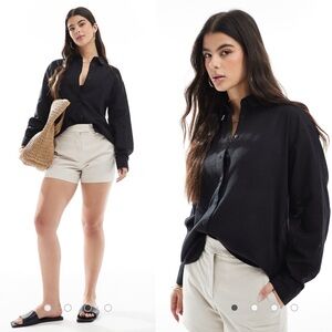 ASOS Women’s Black Button Down Shirt